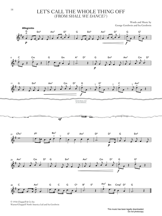Produktgalerie: Seite 1 von 1 Let's Call The Whole Thing Off, George Gershwin, Violine