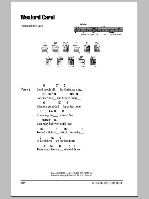 Product gallery: Page 1 of 1 Wexford Carol, Traditional Irish Carol