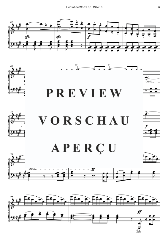 Produktgalerie: Seite 8 von 9 Lied ohne Worte op. 19 Nr. 3, , Klavier Solo