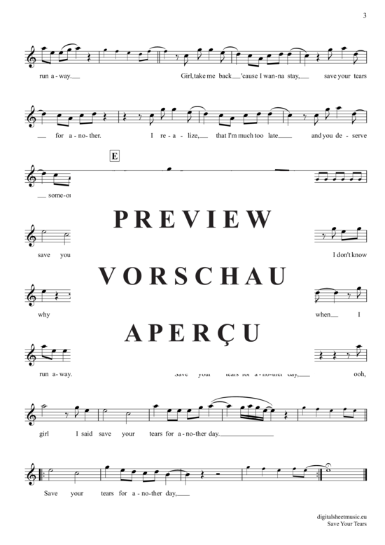Produktgalerie: Seite 4 von 4 Save Your Tears , Weeknd, The, (Oboe)