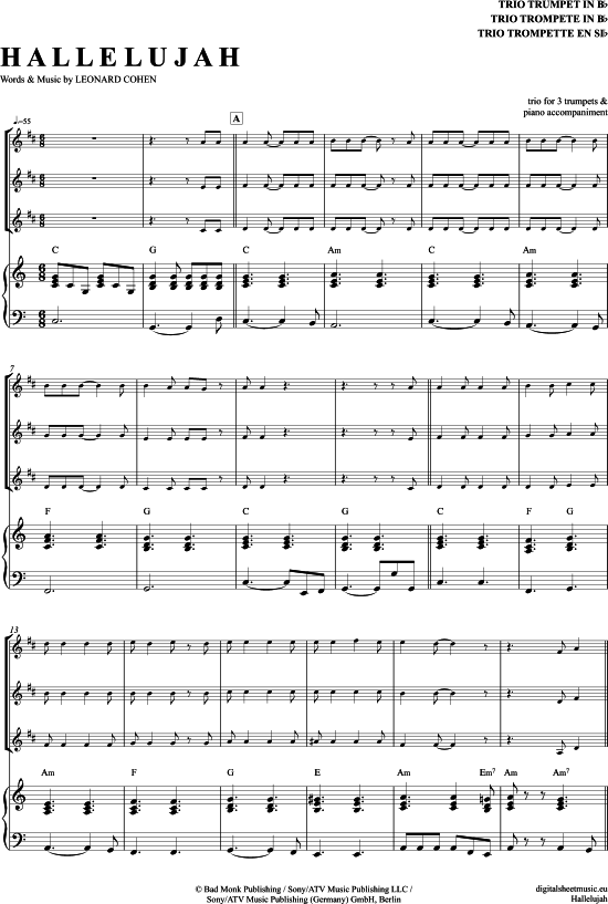 Produktbild zu: Hallelujah Leonard Cohen