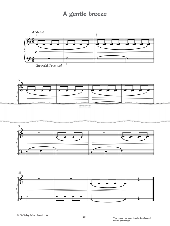 Produktgalerie: Seite 1 von 1 A Gentle Breeze (from 'Improve Your Sight-Reading! A Piece a Week Piano Initial'), Paul Harris, Klavier
