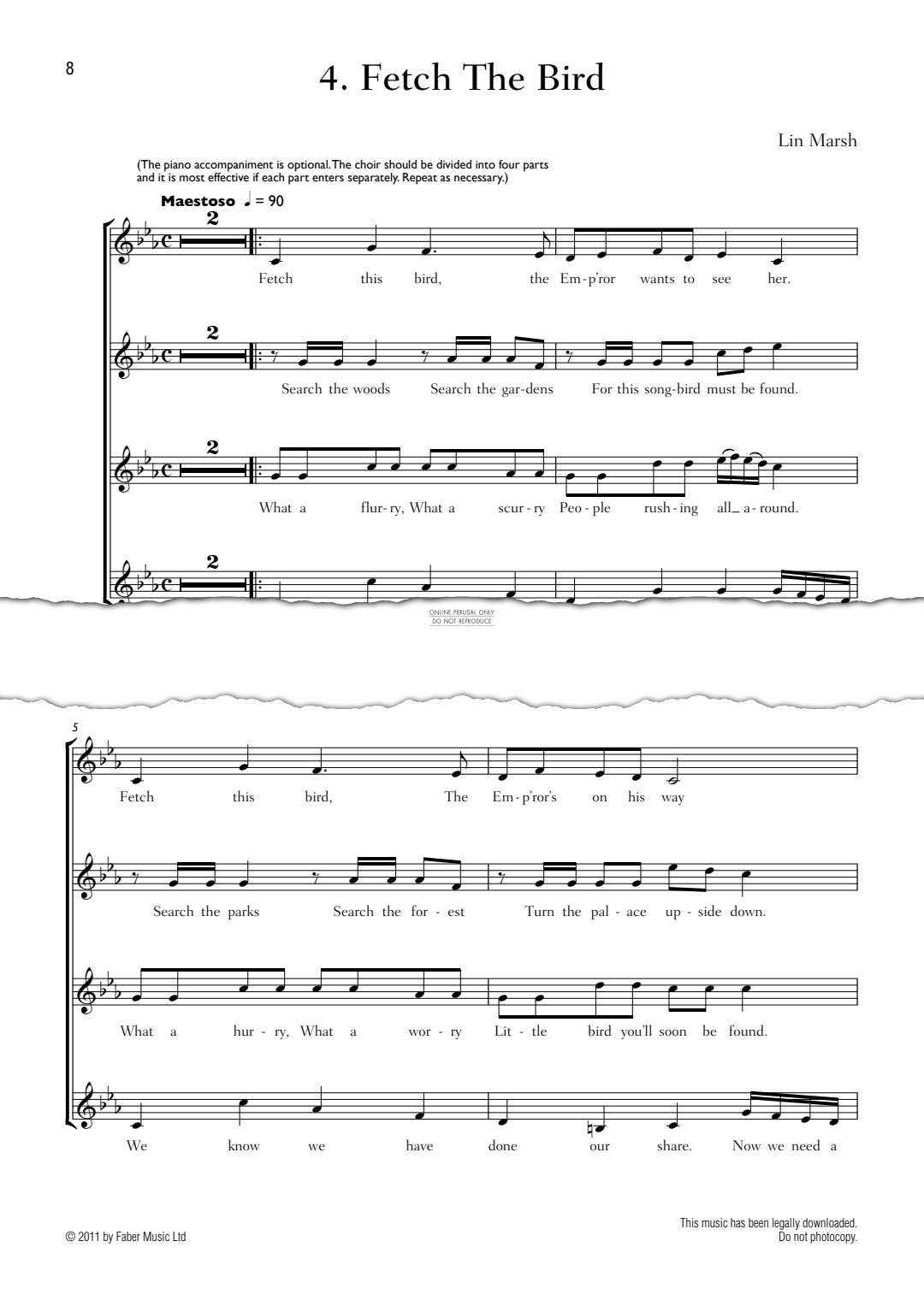 Produktbild zu: Fetch The Bird (from 'Song Of The Earth')