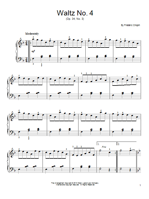 Product picture to: Waltz No. 4, Op. 34, No. 3