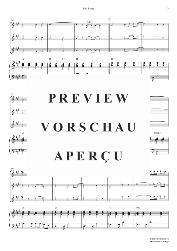 gallery: Home On The Range, American Folk Song, (Violinen Trio + Klavier)