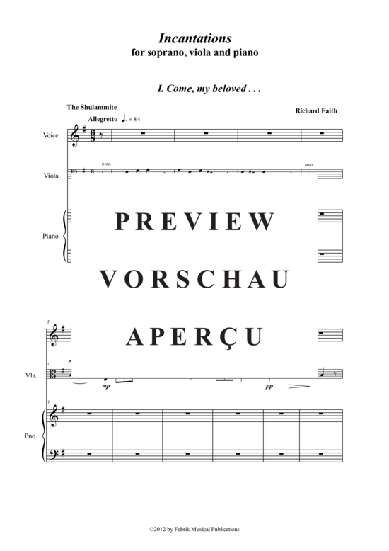 Product gallery: Page 3 of 21 Incantations , , (soprano, viola + piano)