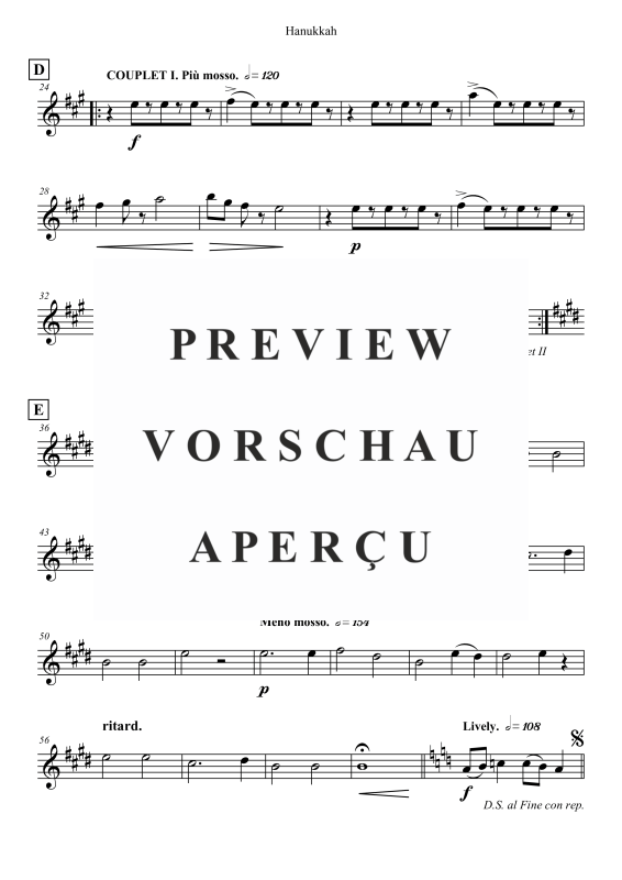 Produktgalerie: Seite 6 von 6 Hanukkah, , Klarinette in B und Klavier