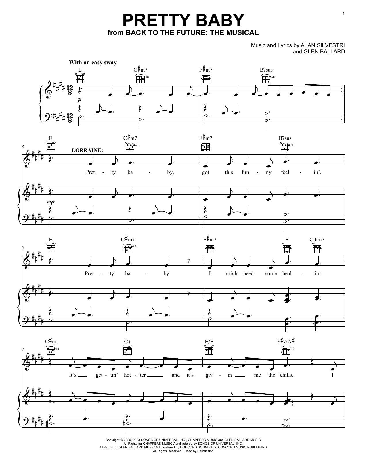 Produktbild zu: Pretty Baby (from Back To The Future: The Musical)