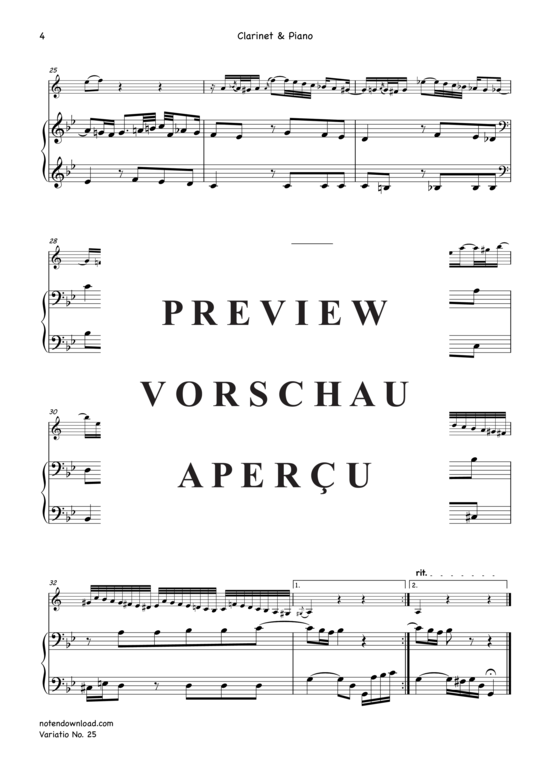 gallery: Variatio Nr. 25 (Goldberg-Variationen) , ,  (Klarinette in B + Klavier/Orgel)