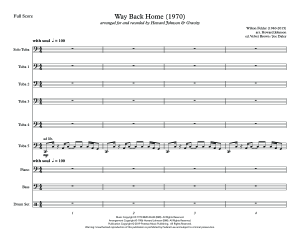 Produktgalerie: Seite 1 von 11 Way Back Home, , (Tuba Ensemble Tuba Solo, 5x Tuba und Combo Band)