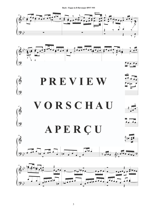 Produktgalerie: Seite 4 von 6 Fuge in B-Dur BWV 955, , Klavier Solo