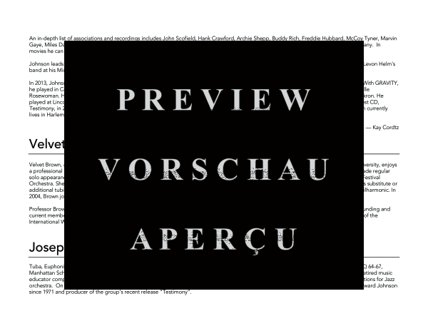 Produktgalerie: Seite 5 von 11 Natural Woman, , (Tuba Solo, 5x Tuba und Combo Band)