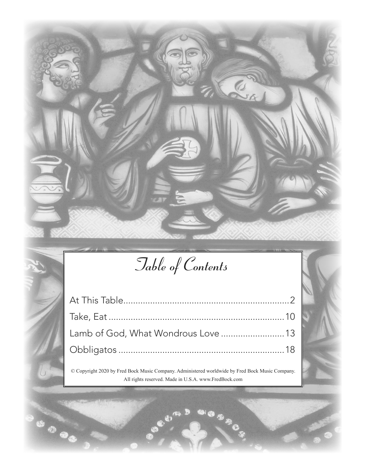 Product gallery: Page 1 of 1 Three Communion Solos, Fred Bock & Allan Robert Petker