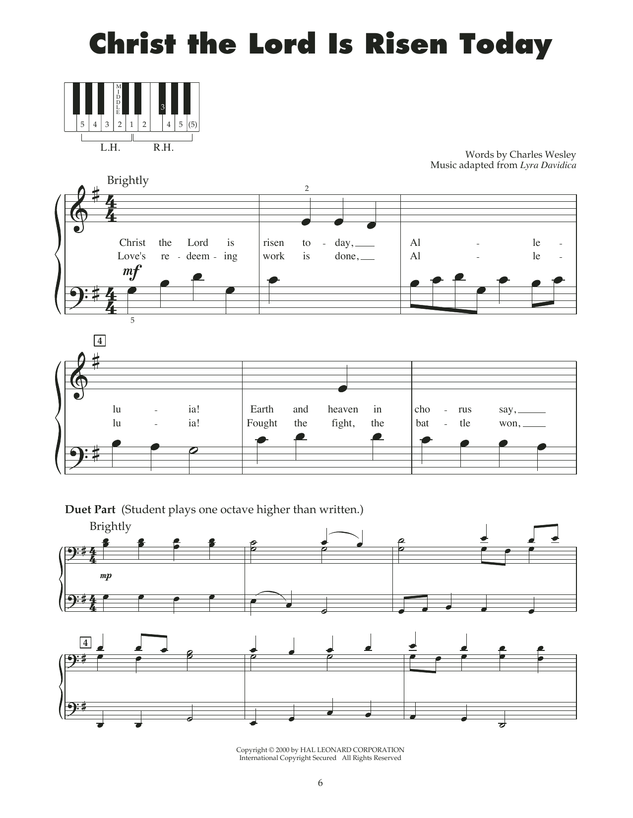 Product gallery: Page 1 of 1 Christ The Lord Is Risen Today (arr. Carol Klose), Charles Wesley