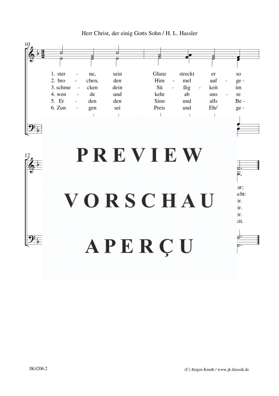 gallery: Herr Christ, der einig Gotts Sohn, , Gemischter Chor