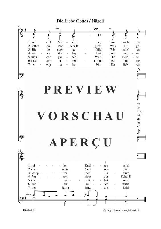 gallery: Die Liebe Gottes, , Gemischter Chor