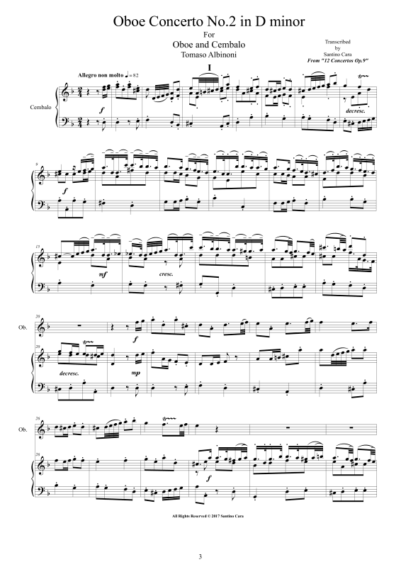 Product gallery: Page 1 of 11 Four Concertos Op.9, , Oboe and Harpsichord/Piano