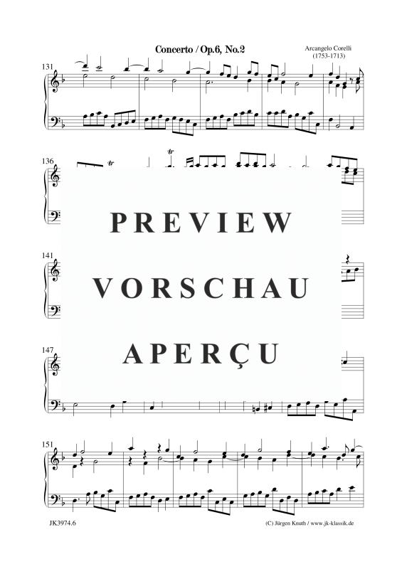 gallery: Concerto Op. 6. No. 2, , (Klavier/Cembalo Solo)