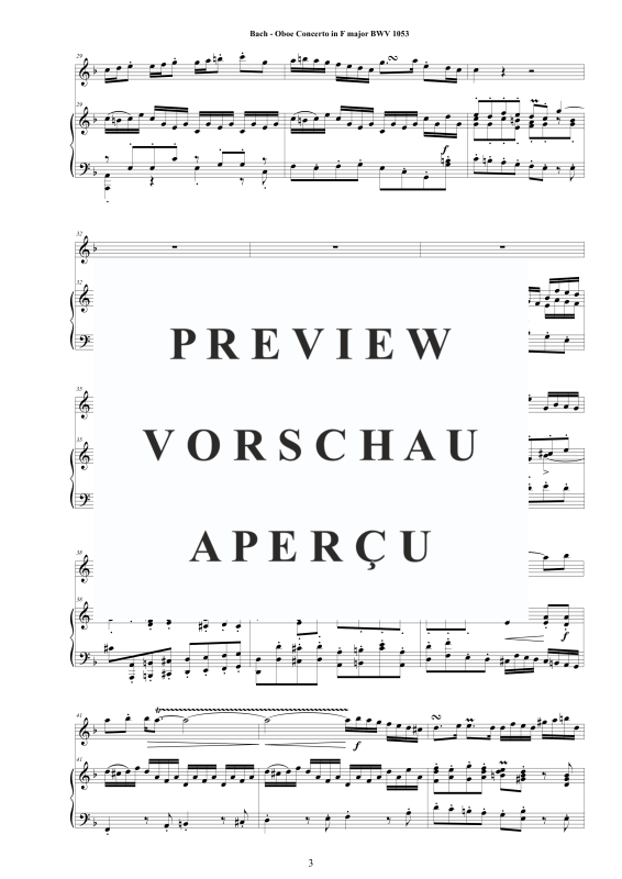 Produktgalerie: Seite 4 von 11 Oboen Konzert in F-Dur BWV 1053, , Oboe und Klavier