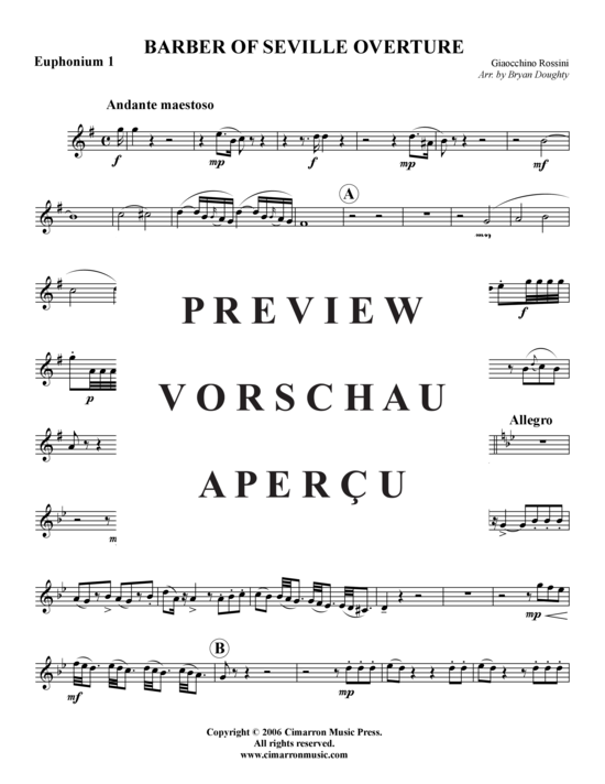 Product gallery: Page 16 of 21 Ouvertüre aus ?Der Barbier von Sevilla? , , (Tuba Quartet: 2x Baritone, 2xTuba)