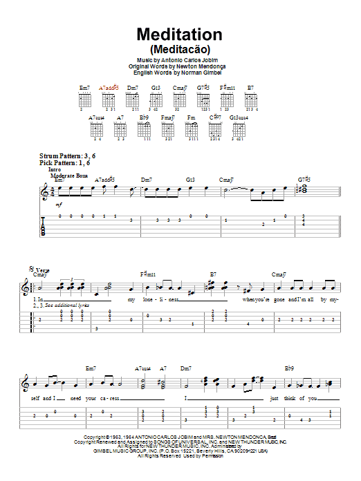 Product gallery: Page 1 of 1 Meditation (Meditacao), Antonio Carlos Jobim