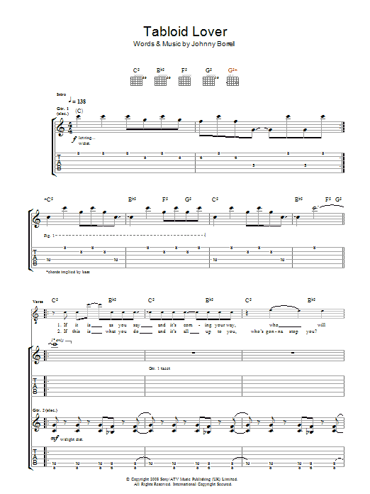 Produktgalerie: Seite 1 von 1 Tabloid Lover, Razorlight, Gitarre