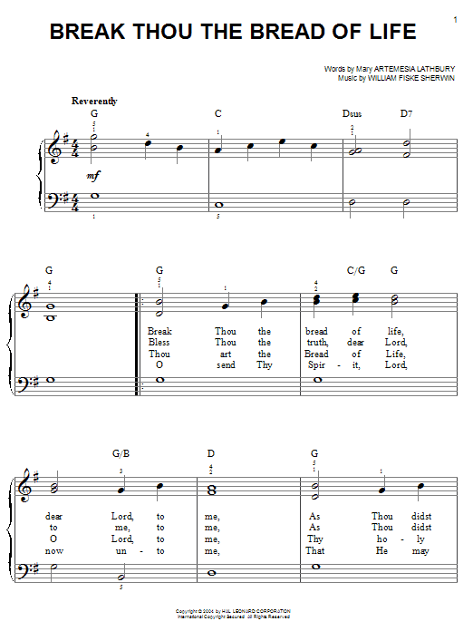 Produktbild zu: Break Thou The Bread Of Life