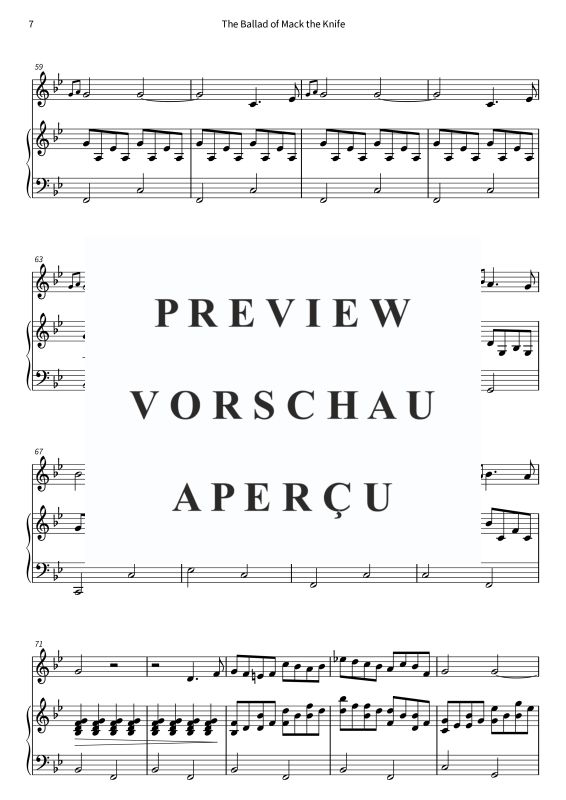 Product gallery: Page 9 of 11 The Ballad of Mack the Knife, , (violin and piano)