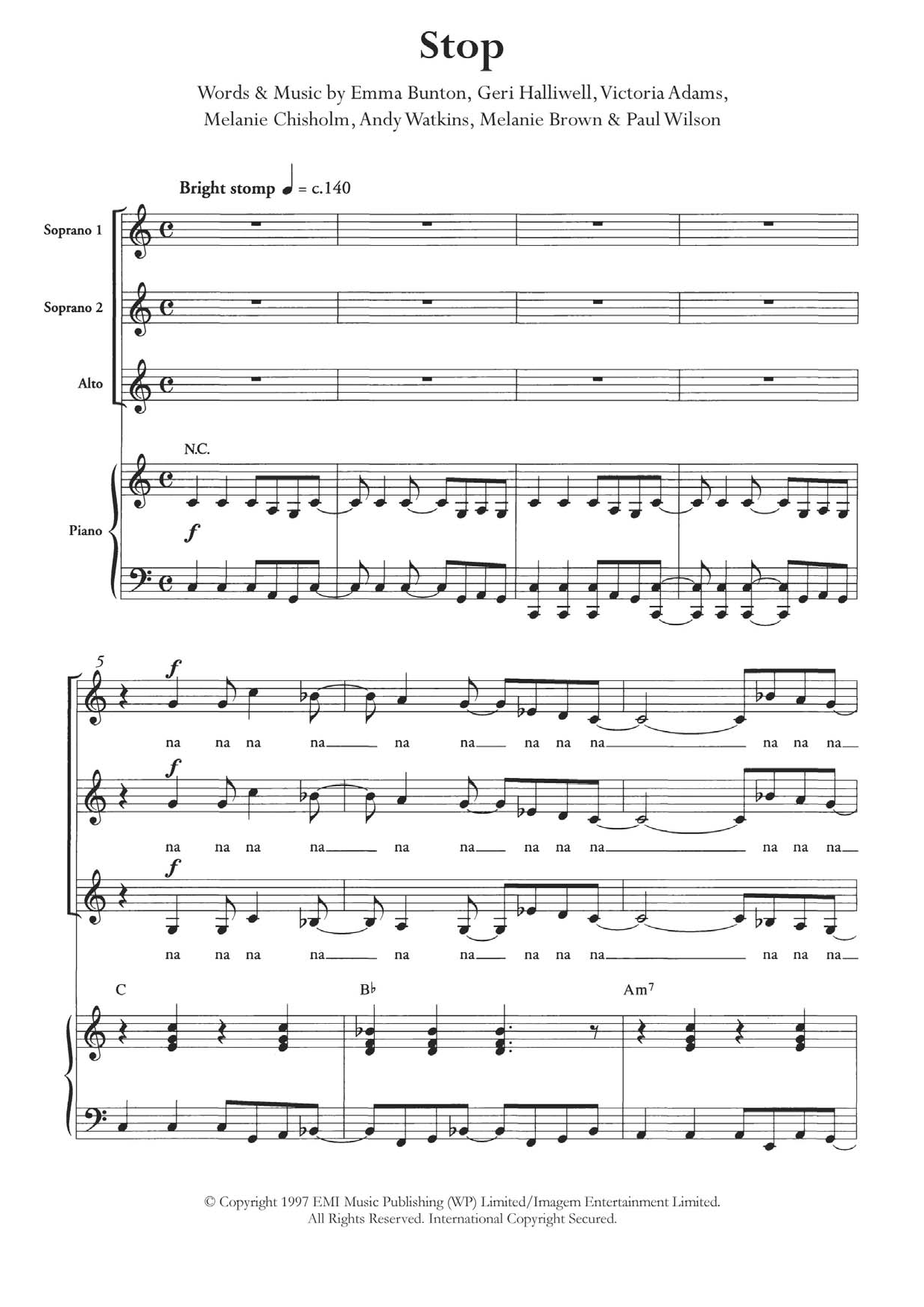 Produktbild zu: Stop (Arr. Berty Rice)