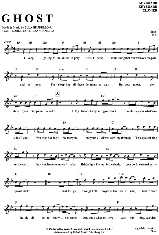 Product gallery: Page 1 of 4 Ghost , Henderson, Ella, (Keyboard)