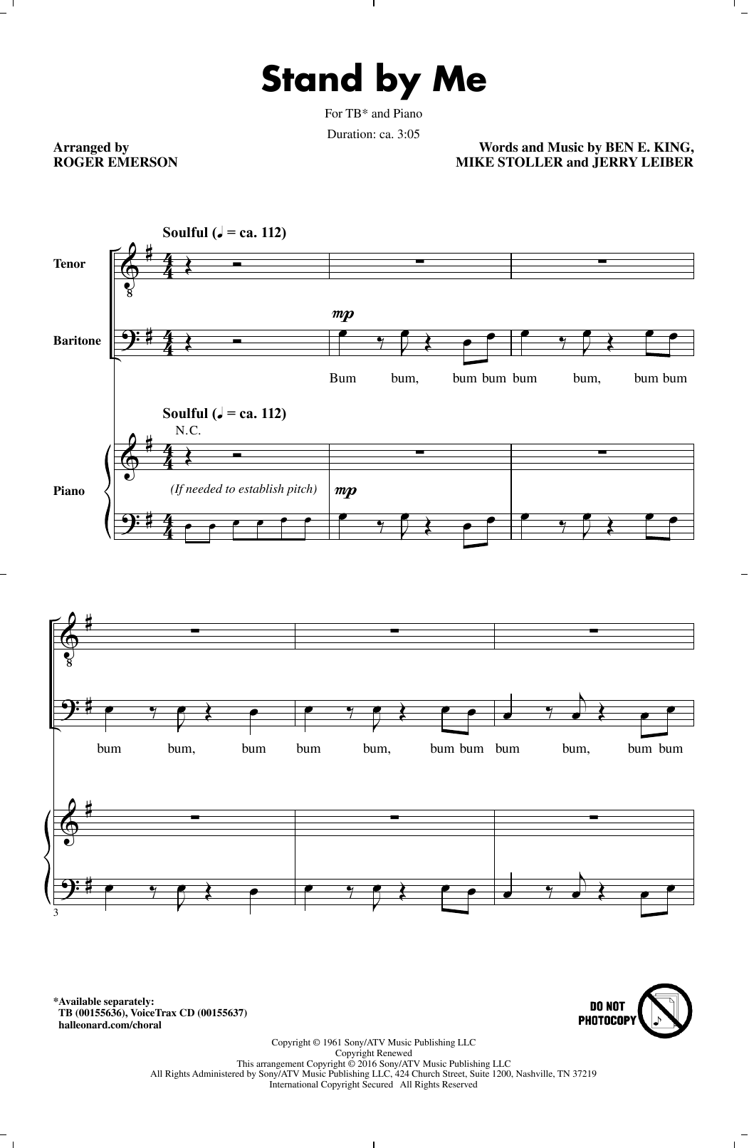 Produktgalerie: Seite 1 von 1 Stand By Me (Arr. Roger Emerson), Ben E. King, Chor
