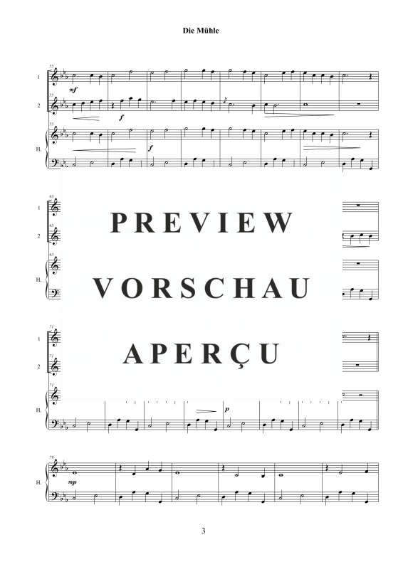 gallery: Die Mühle, , (Trio for 2x alto flute / transverse flute / violin and hook or pedal harp / piano)