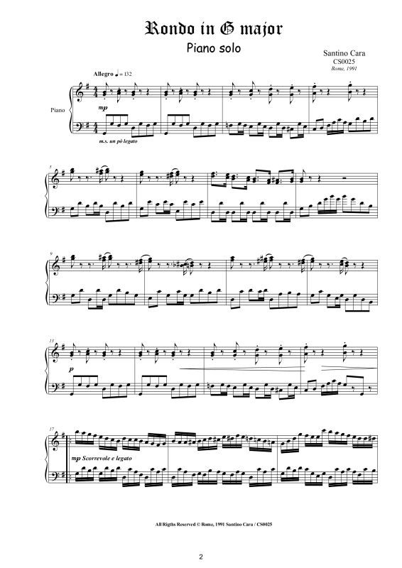 Produktgalerie: Seite 1 von 7 Rondo in G-Dur, , Klavier Solo