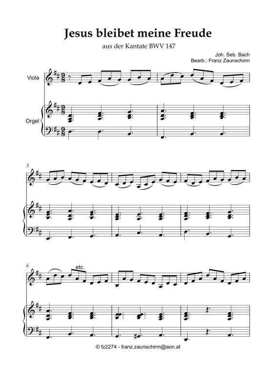 Produktbild zu: Jesus bleibet meine FreudeJoh. Seb. Bach