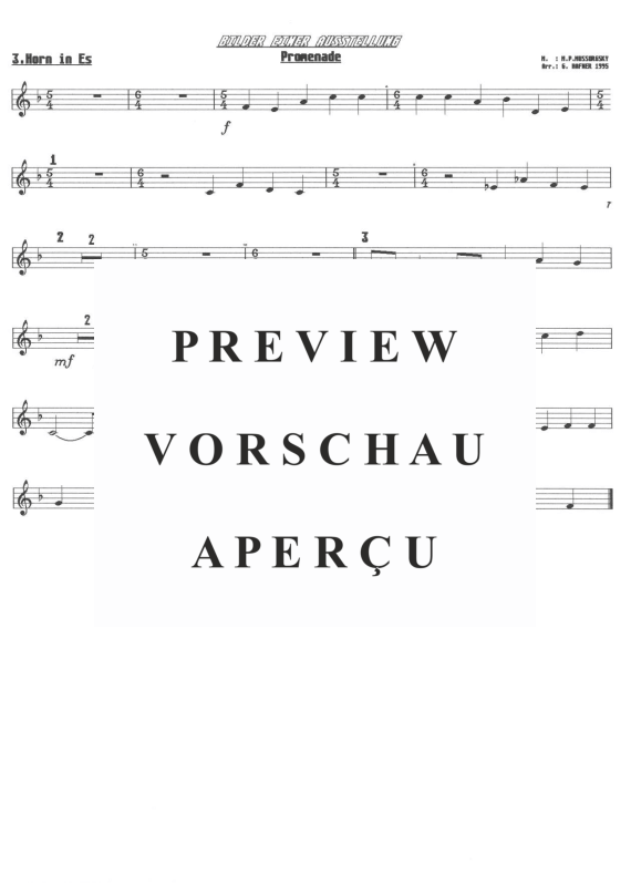 Product gallery: Page 7 of 11 Promenade aus ´Bilder einer Ausstellung´, , (Brass Ensemble)