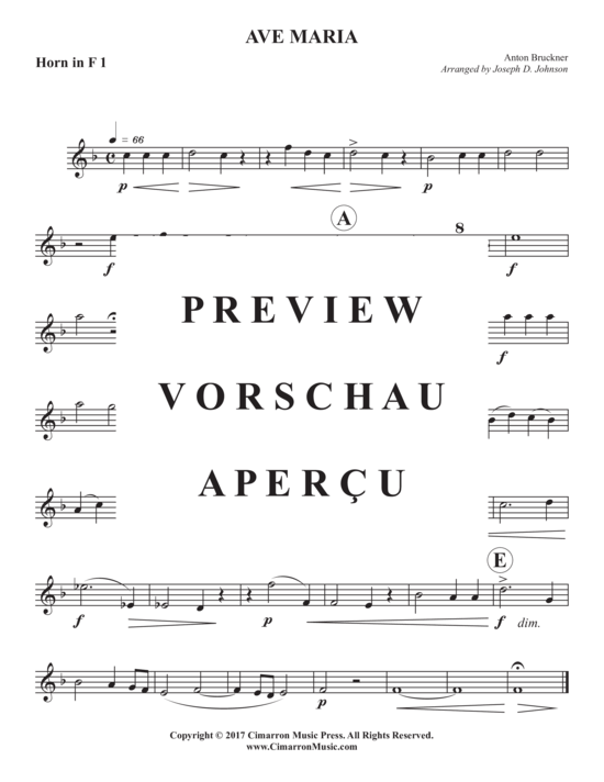 Product gallery: Page 7 of 14 Ave Maria , , (Horn ensemble 1-8 horns in F)