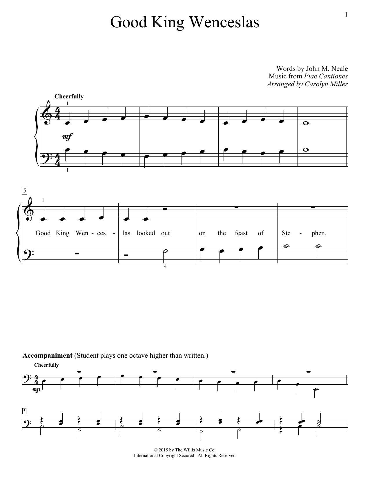 Produktgalerie: Seite 1 von 1 Good King Wenceslas, Carolyn Miller, Klavier