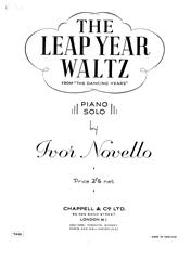 cover: The Leap Year Waltz (from 'The Dancing Years'), Ivor Novello, Klavier