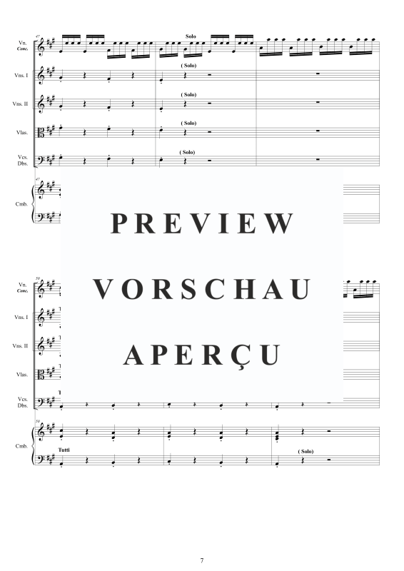 Product gallery: Page 8 of 11 Violin Konzert in A-Dur, , Violin Solo, String Ensemble and Harpsichord Bc