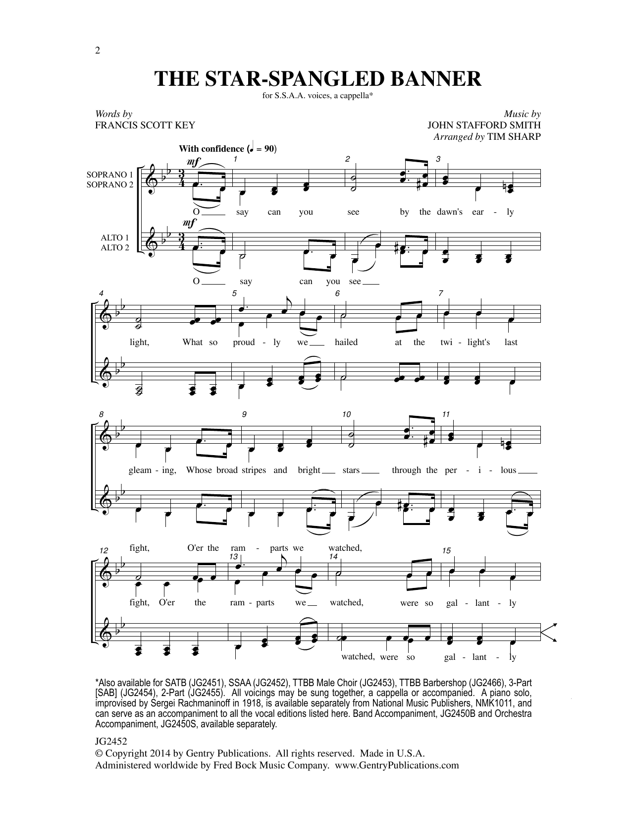 Produktgalerie: Seite 1 von 1 The Star-Spangled Banner, Tim Sharp, Chor