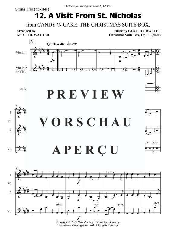 Produktgalerie: Seite 2 von 7 A Visit From St. Nicholas, , Streicher Trio
