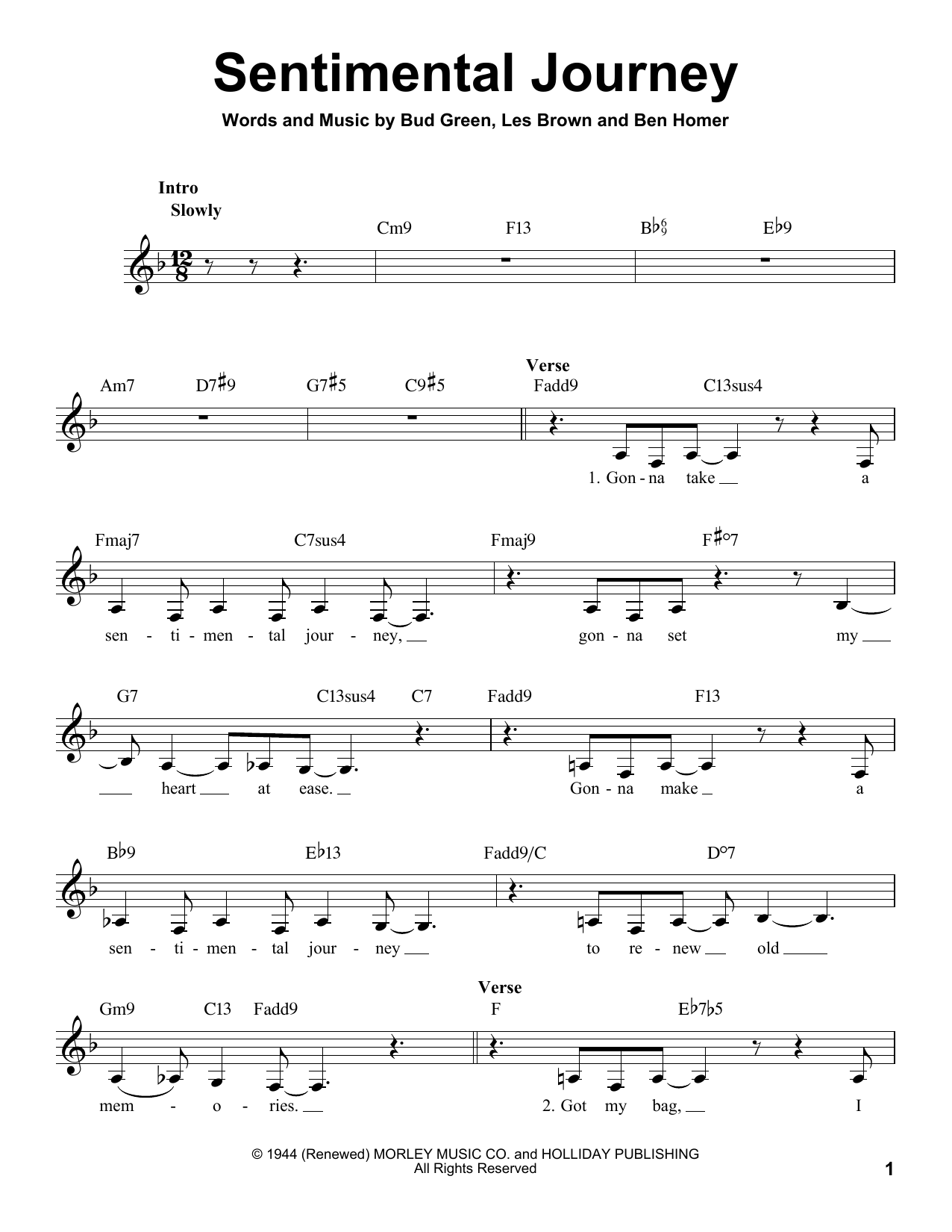 Produktbild zu: Sentimental Journey