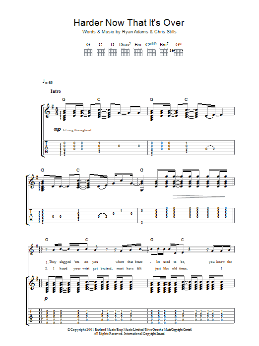 Produktgalerie: Seite 1 von 1 Harder Now That It's Over, Ryan Adams, Gitarre