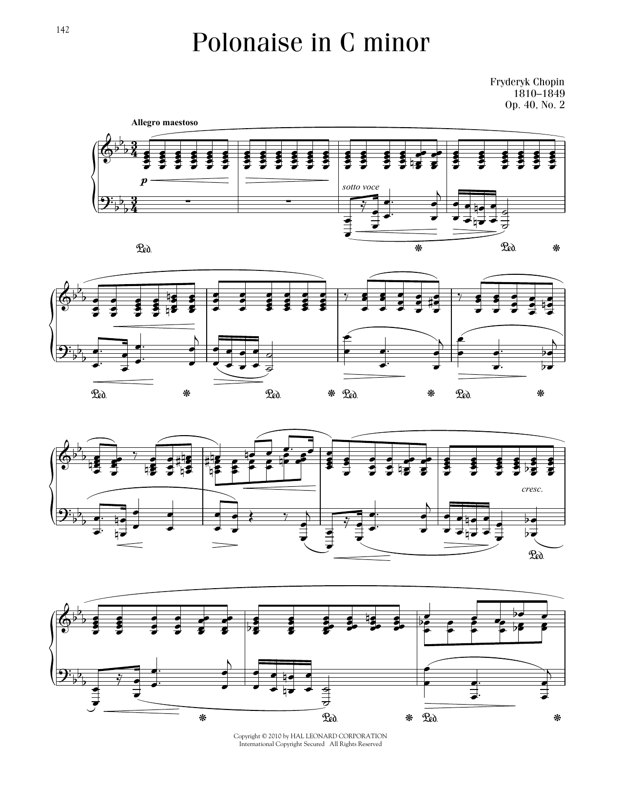 Product picture to: Polonaise In C Minor, Op. 40, No. 2