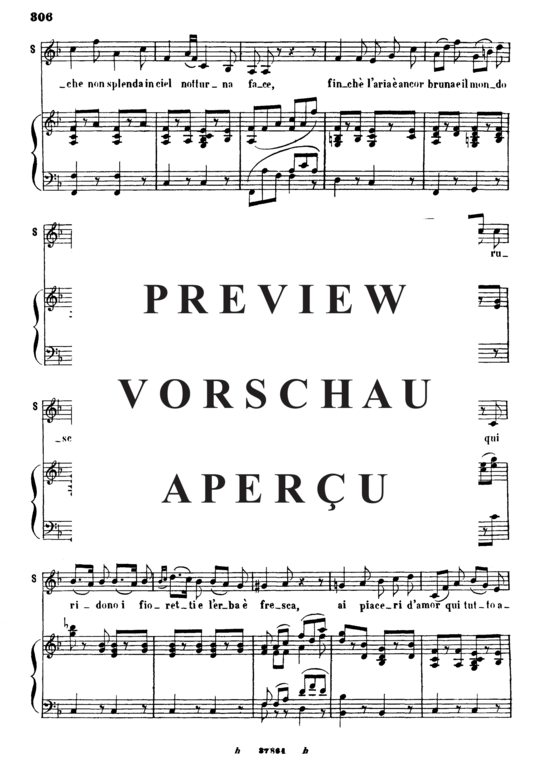 gallery: Deh vieni non tardar , , (Klavier + Sopran Solo), Ricordi