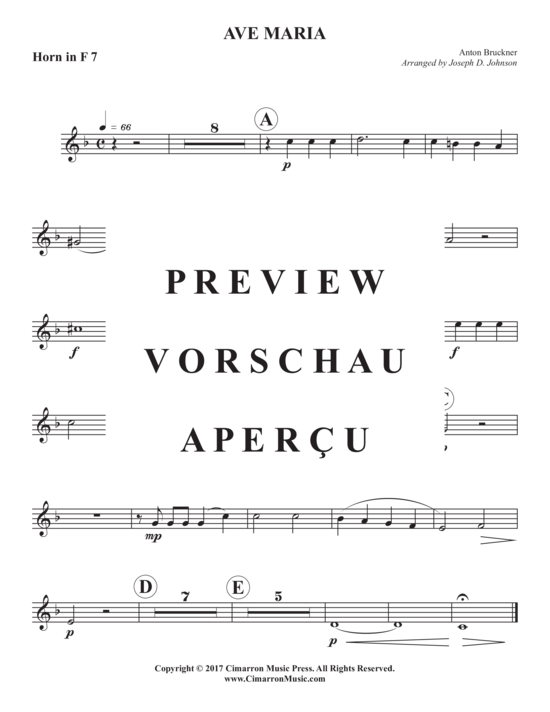 Product gallery: Page 13 of 14 Ave Maria , , (Horn ensemble 1-8 horns in F)