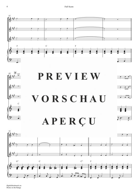 gallery: Home On The Range, American Folk Song, (Saxophon Trio AAA(T) + Klavier)