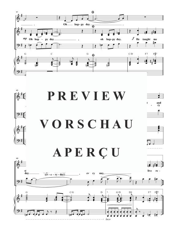 Produktgalerie: Seite 11 von 11 Oh Happy Day, , Gemischter Chor SAB, Solo und Klavier