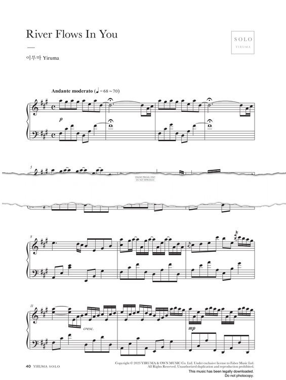 Produktgalerie: Seite 1 von 1 River Flows In You, Yiruma, Klavier