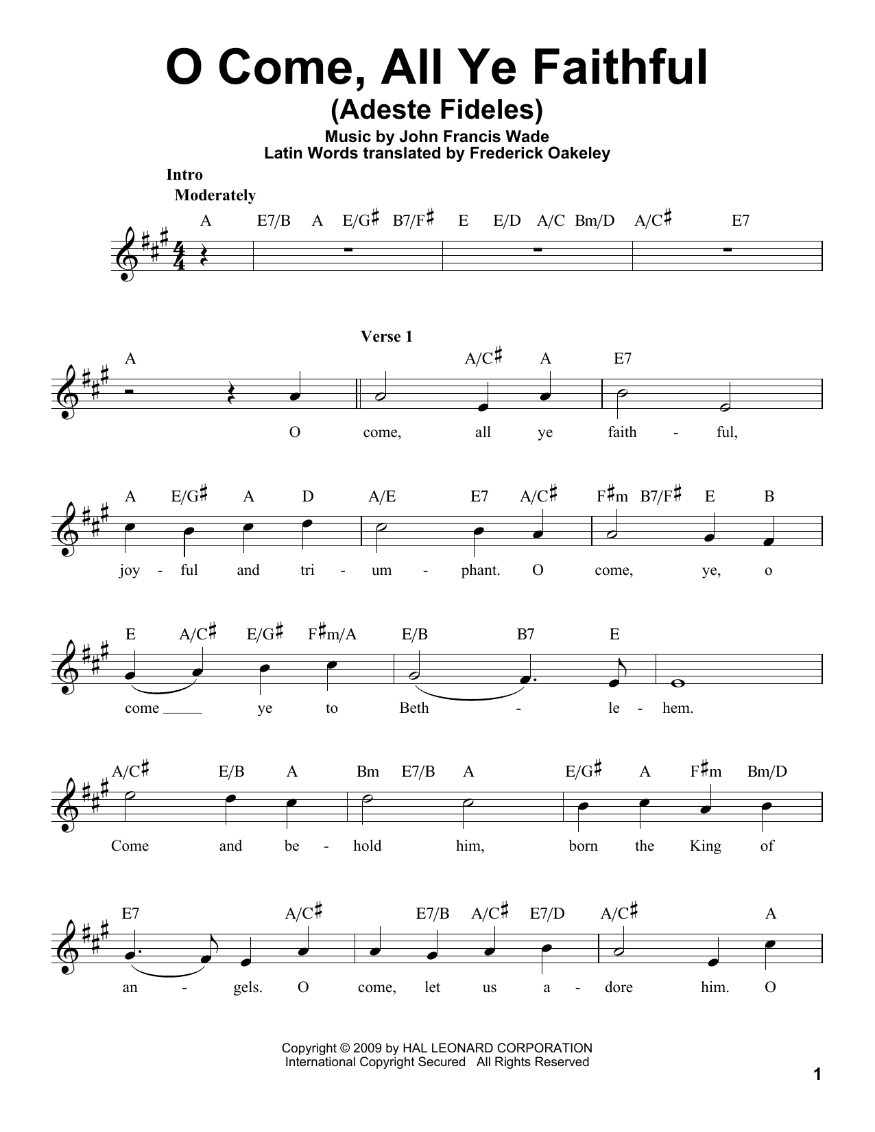 Produktbild zu: O Come, All Ye Faithful
